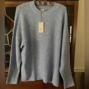Brand new with tags.  Light blue sweater.  Brand is A New Day.